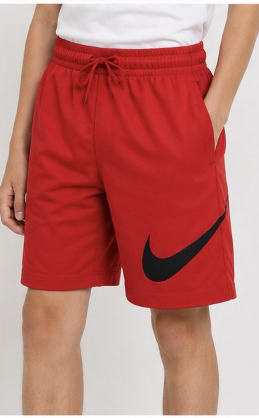 Nike Boys 3XL Red Fleece Swoosh Drawstring Sweat Shorts Youth